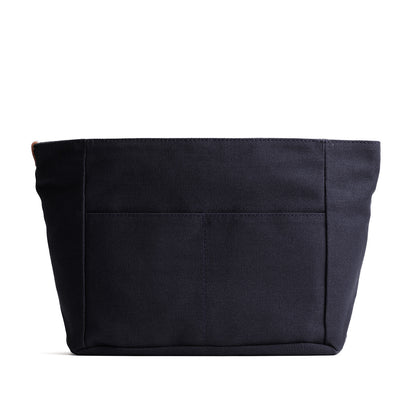 Black*Zipper*Medium | Medium canvas bag insert for organization