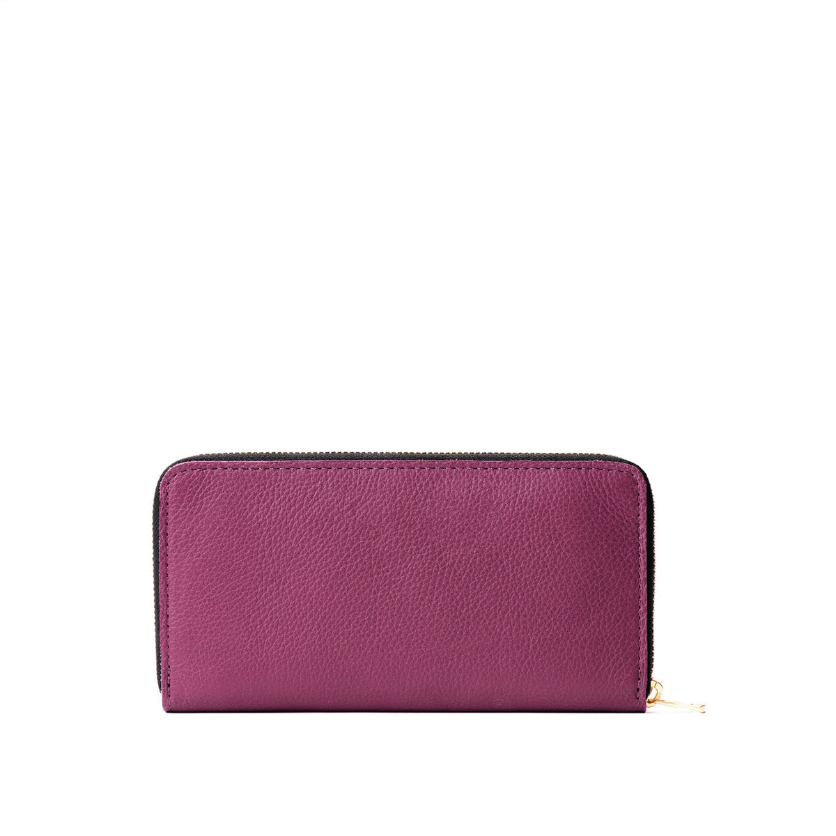 Iris | Large accordion leather wallet with zipper closed
