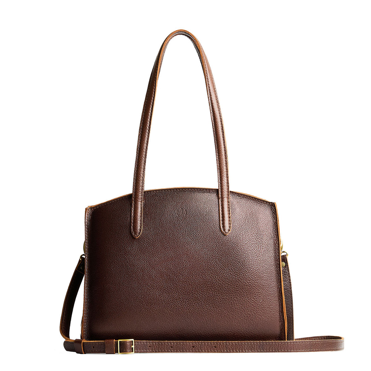 Coldbrew*Large | Leather tote bag with handles, adjustable crossbody strap, zipper top, and two back pockets