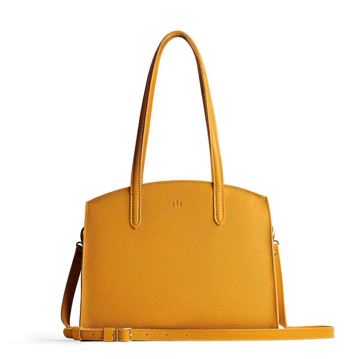 Sunshine*Large | Leather tote bag with handles, adjustable crossbody strap, zipper top, and two back pockets