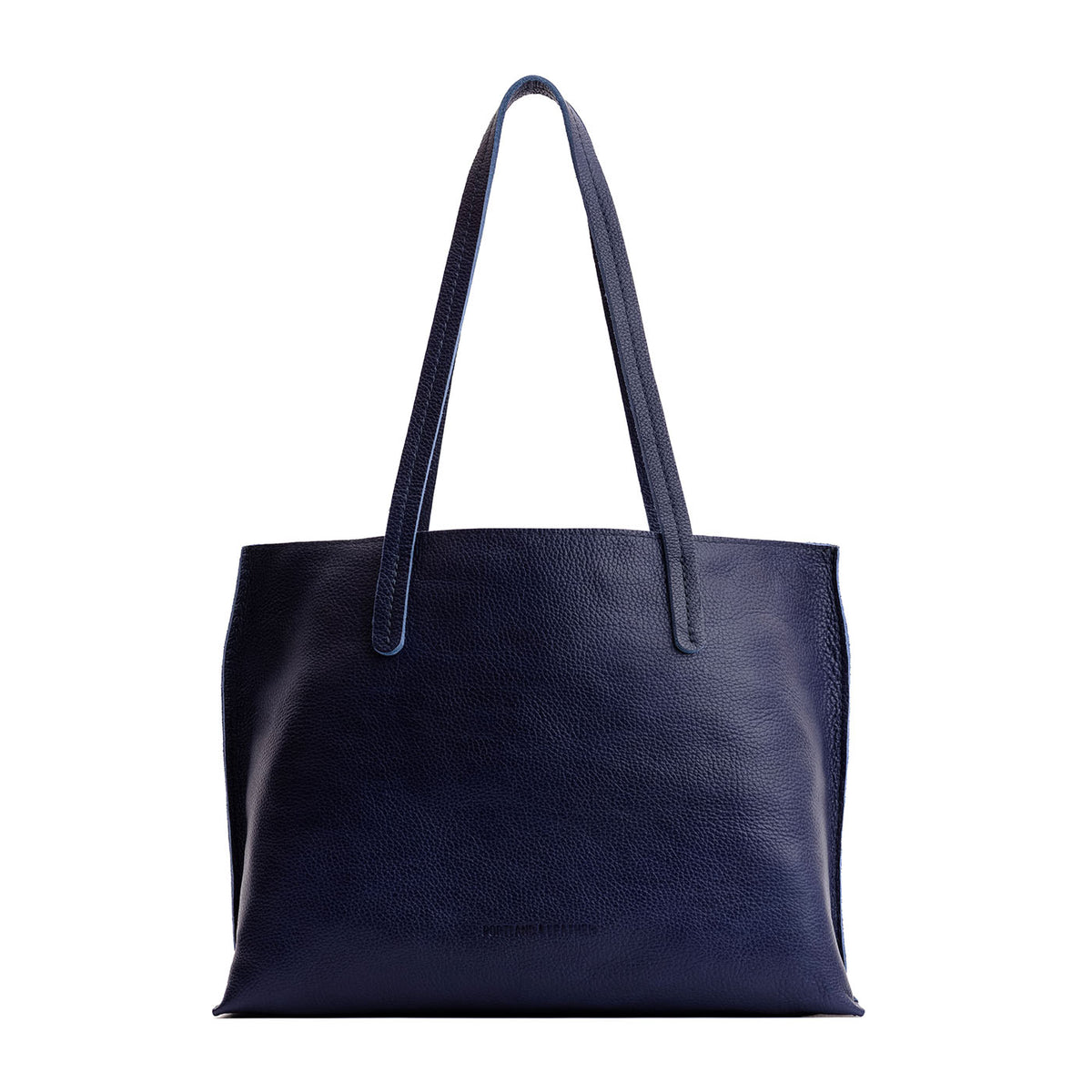 Cobalt*Medium | Leather tote bag with interior snap key loop