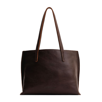 Coldbrew*Medium | Leather tote bag with interior snap key loop