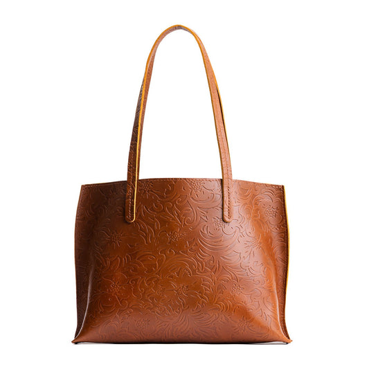 Meadow*Medium | Leather tote bag with interior snap key loop