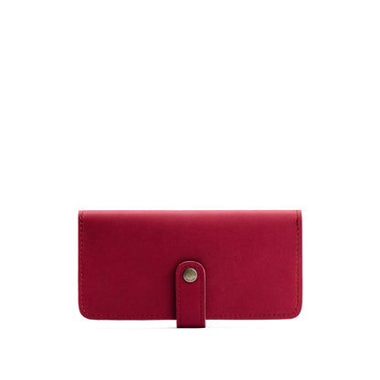 Berry Good | Leather wallet with snap closed