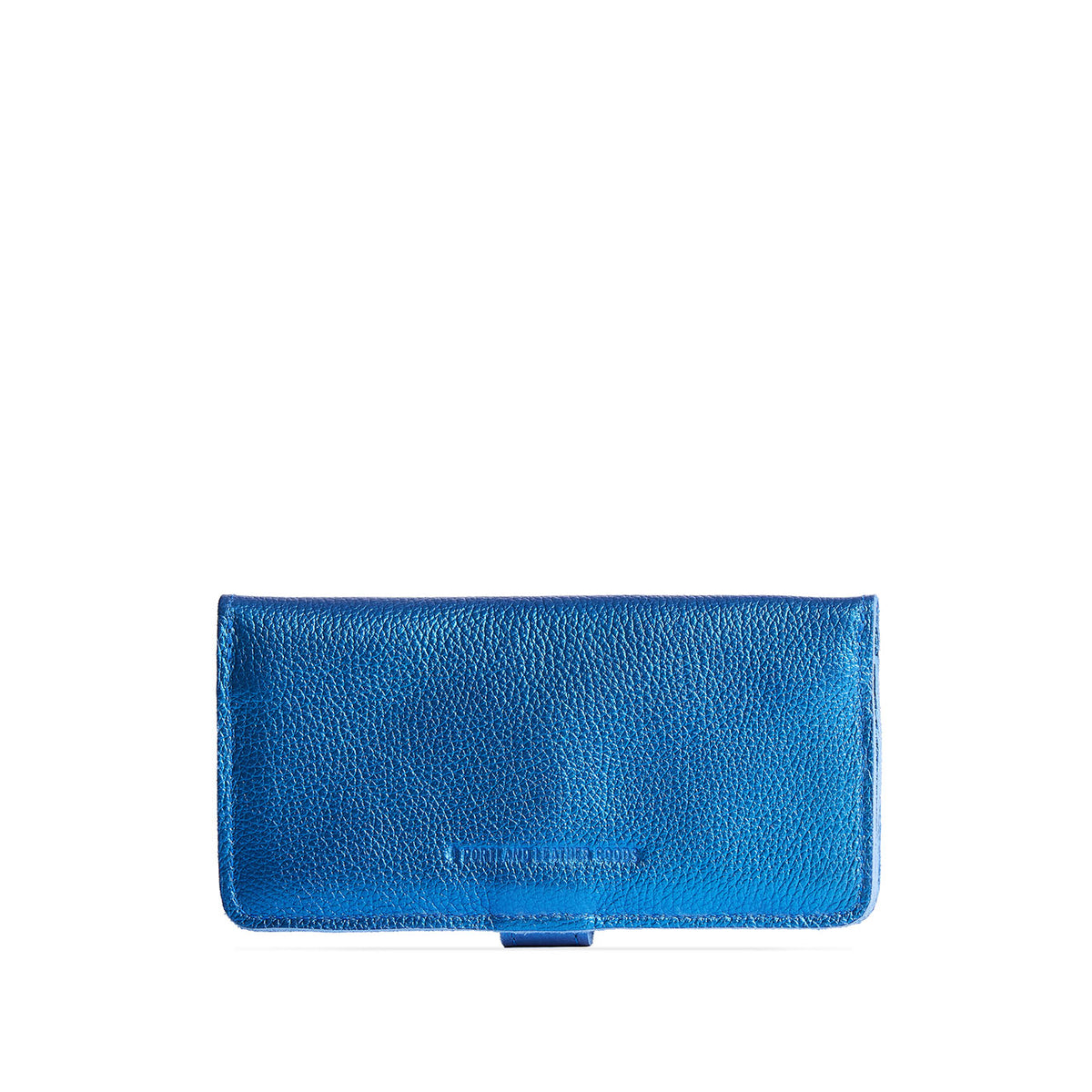 Comet Blue | Leather wallet with snap closure