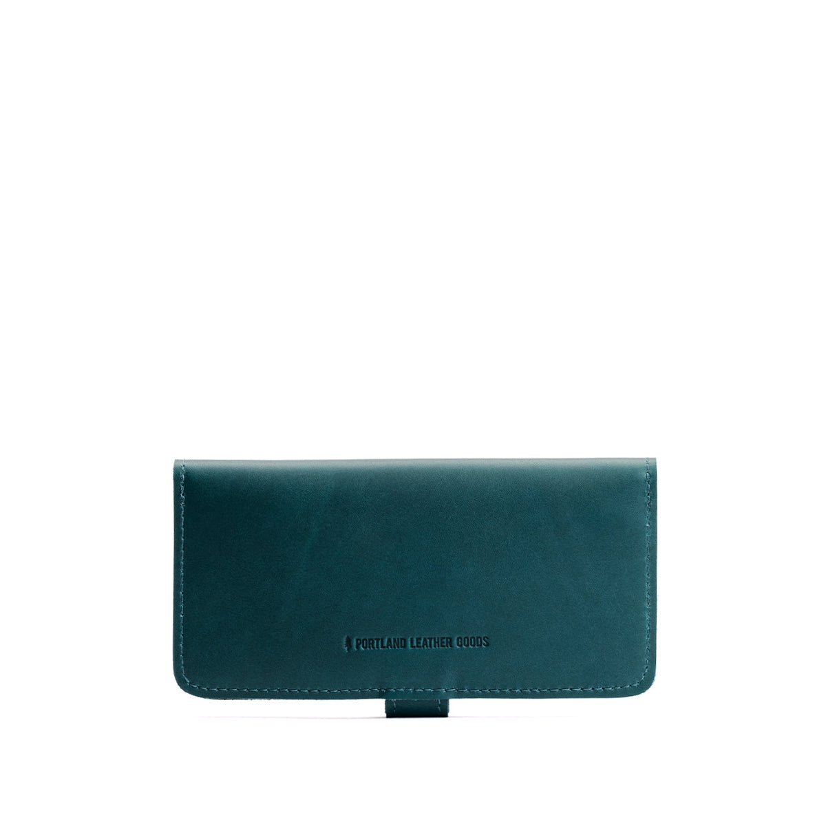 Harbor | Back of leather wallet with snap closed