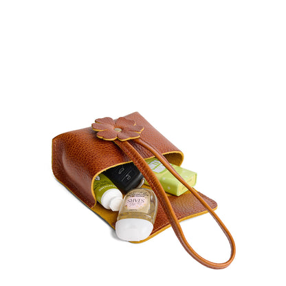 Sienna | Wristlet pouch with loop strap and a flower design
