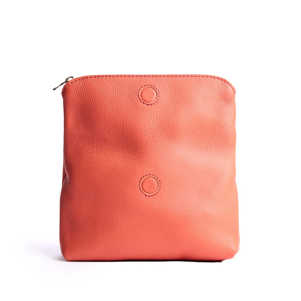 Coral | Open folded zipper pouch