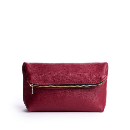 Rhubarb | Closed folded zipper pouch