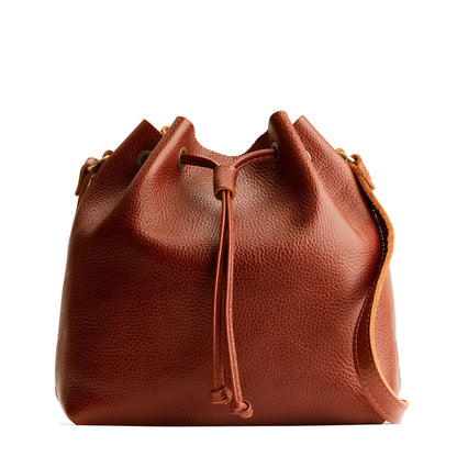 Nutmeg*Large | Slouchy crossbody bag with leather drawstring closure