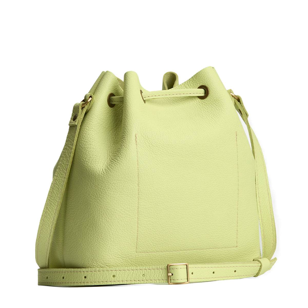 Shadow Lime*Large | Slouchy crossbody bag with leather drawstring closure