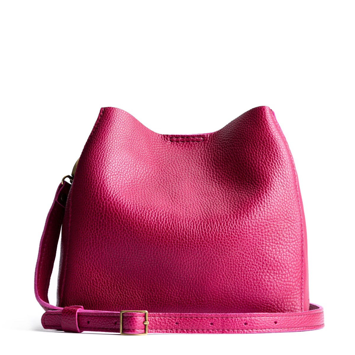 Cosmo | symmetrical bucket bag with latch closure and removable crossbody strap
