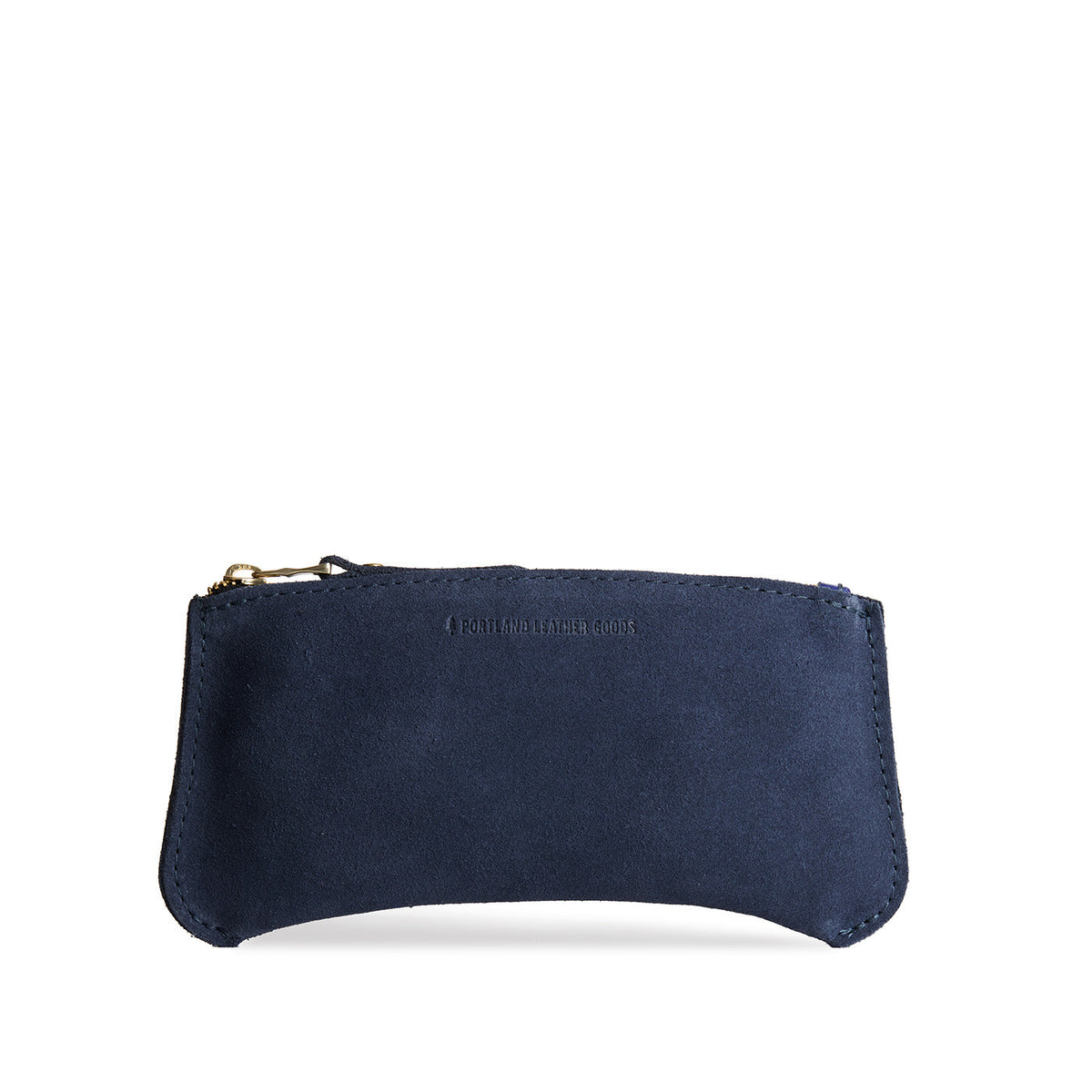 Alaska Blue*Large | Small pouch with a top zipper and unique curved bottom
