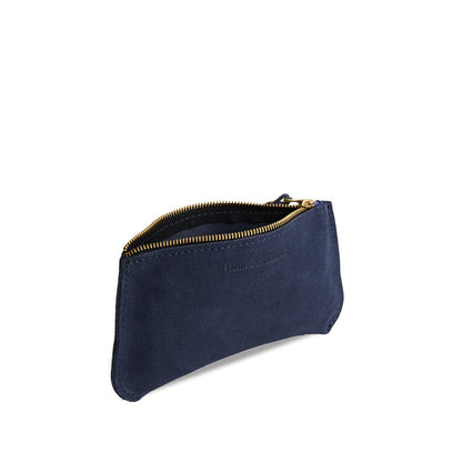 Alaska Blue*Large | Small pouch with a top zipper and unique curved bottom