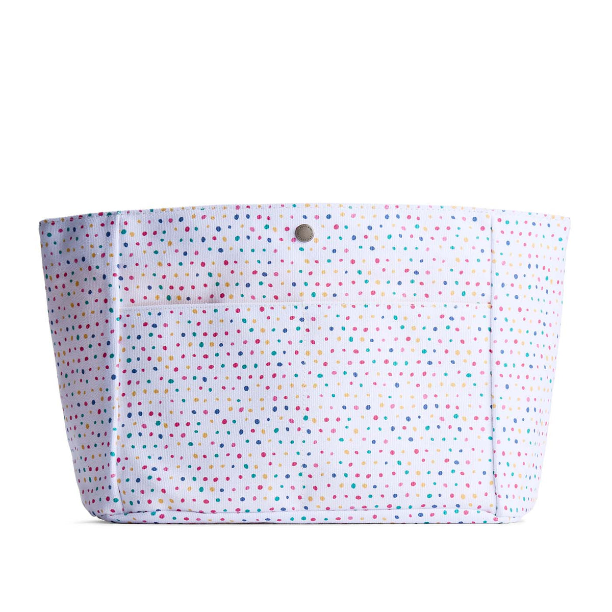 Sprinkles*Classic*Large | Front of printed canvas organizer with pockets