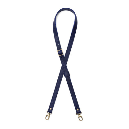 Cobalt | leather crossbody strap
