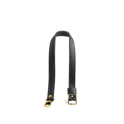 Pebbled--black | Leather Crossbody Bag strap extender