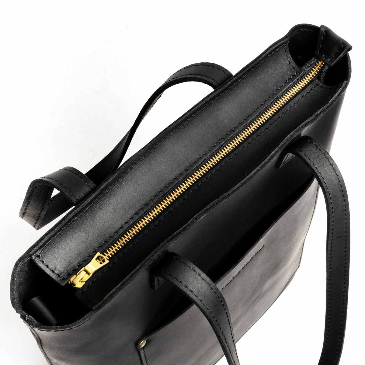 Black*Zipper | Medium Tote with dual shoulder straps and crossbody strap