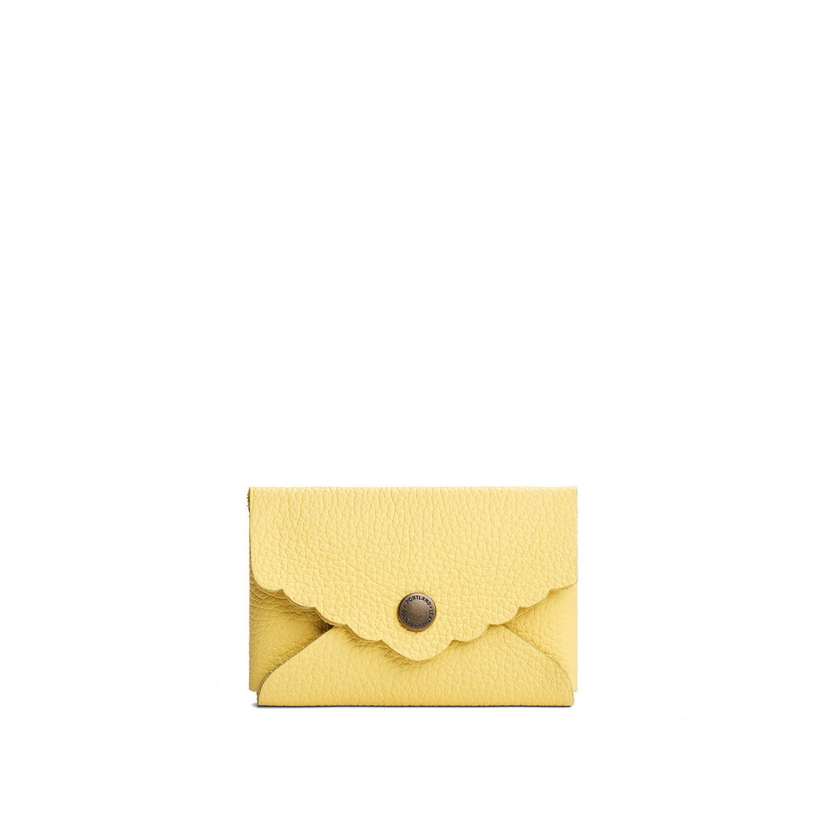 Butter Bliss | Leather card wallet with scalloped edge