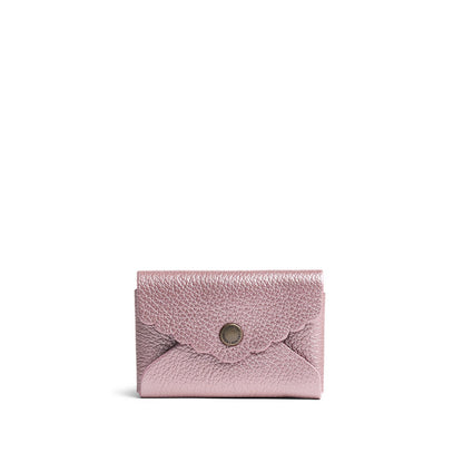 Supernova | Leather card wallet with scalloped edge closed