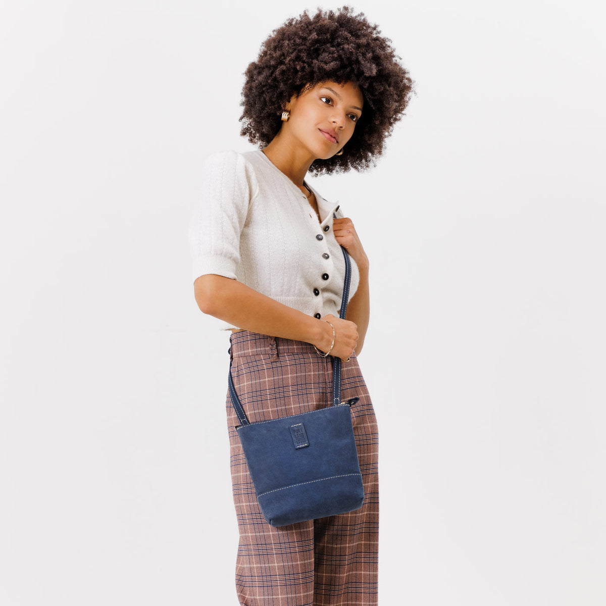 Deep Water | Small rectangular crossbody purse with top zipper and interior pocket