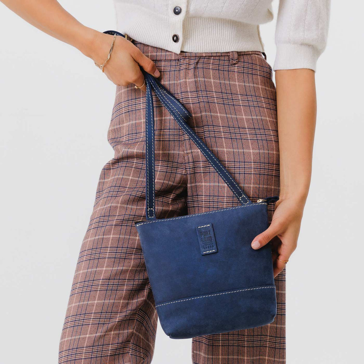 Deep Water | Small rectangular crossbody purse with top zipper and interior pocket