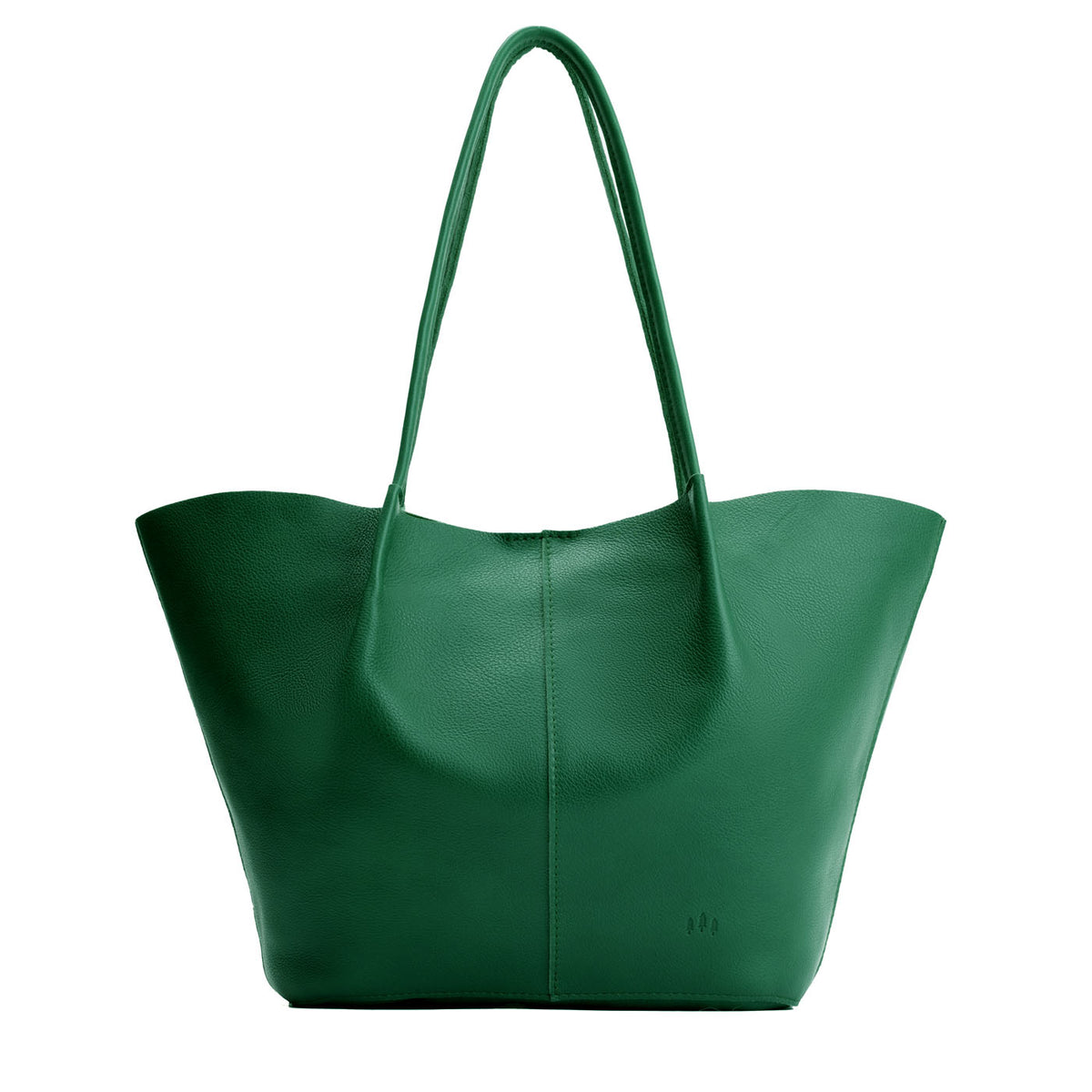 Bacalar*Oversized | Extra wide bucket shaped tote bag with matching leather handles