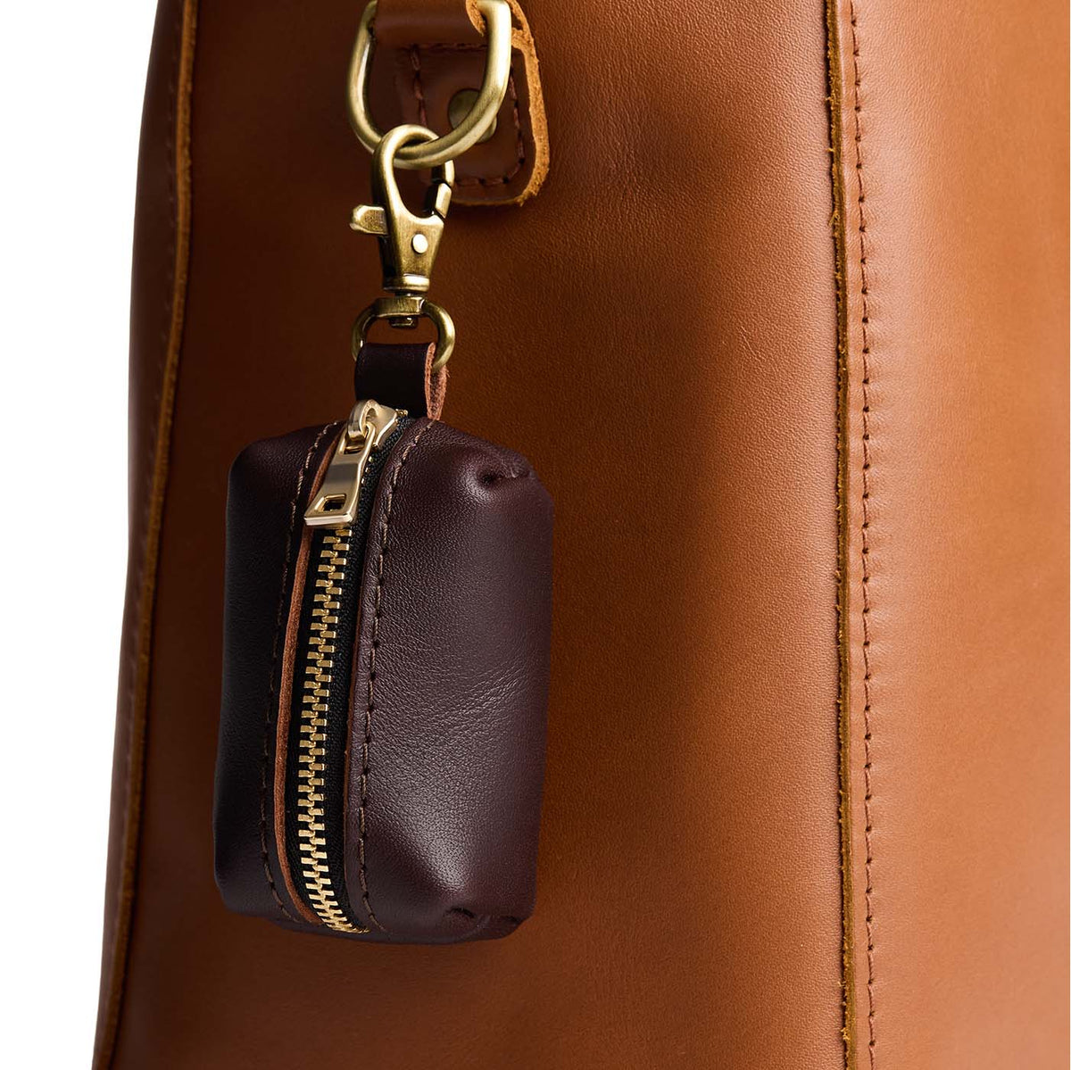 Grizzly | Leather small keychain pouch