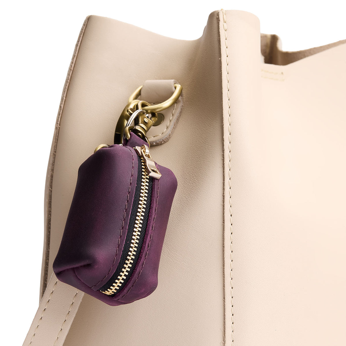 Larkspur | Leather small keychain pouch
