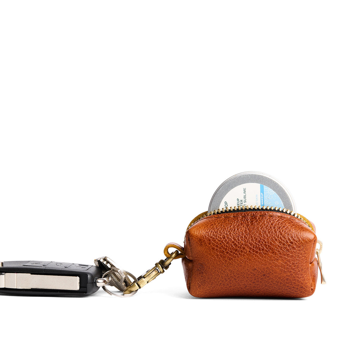 Sienna | Leather small keychain pouch