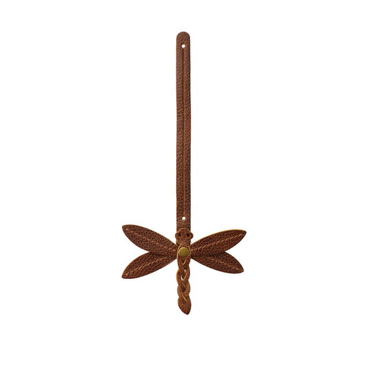 Asheville | Dragonfly shaped leather charm tassel