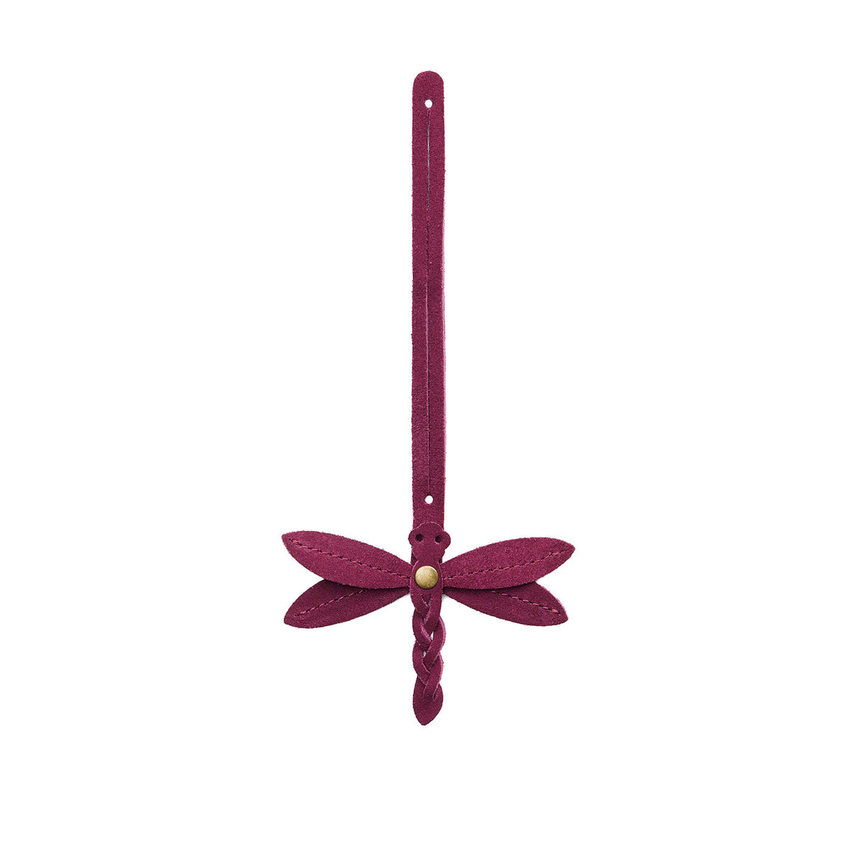 Superbloom | Dragonfly shaped leather charm tassel