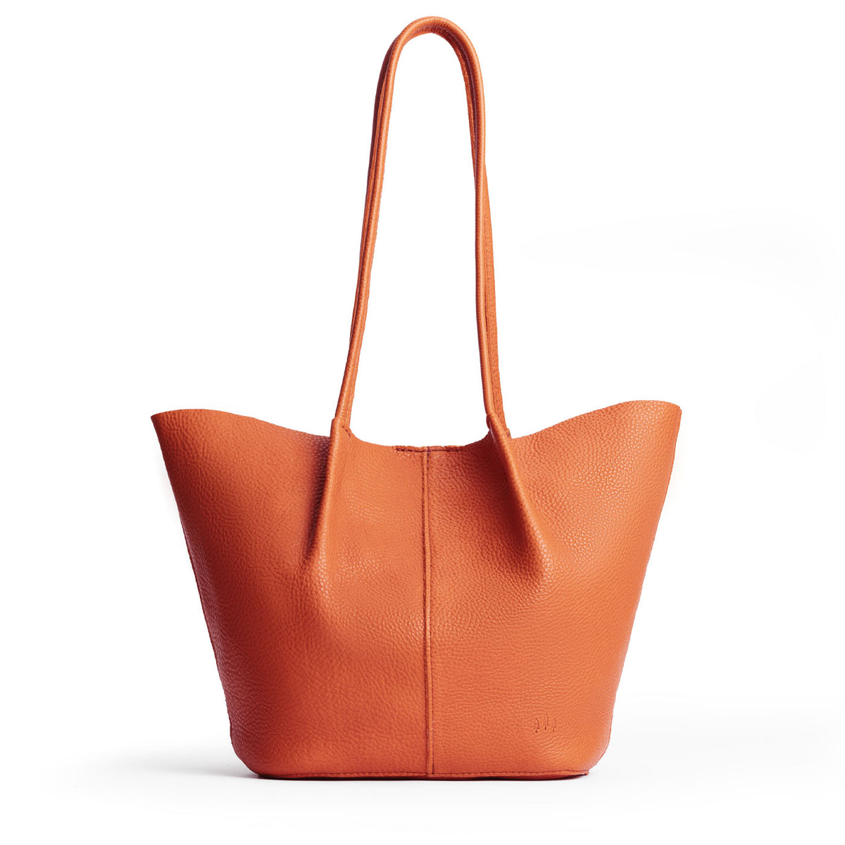 Koi*Large | Wide bucket shaped tote bag with matching leather handles
