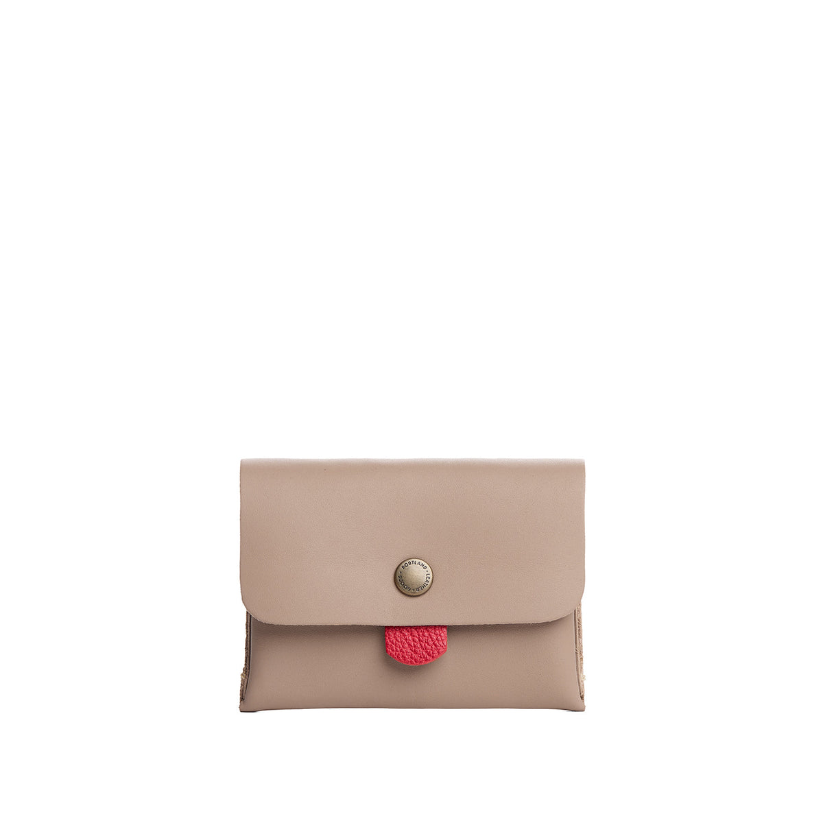 Stone | Envelope snap wallet with contrast pull tab