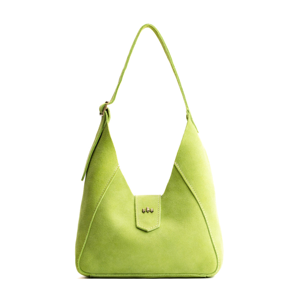 Lime | Structured hobo shoulder bag with adjustable strap and magnetic closure