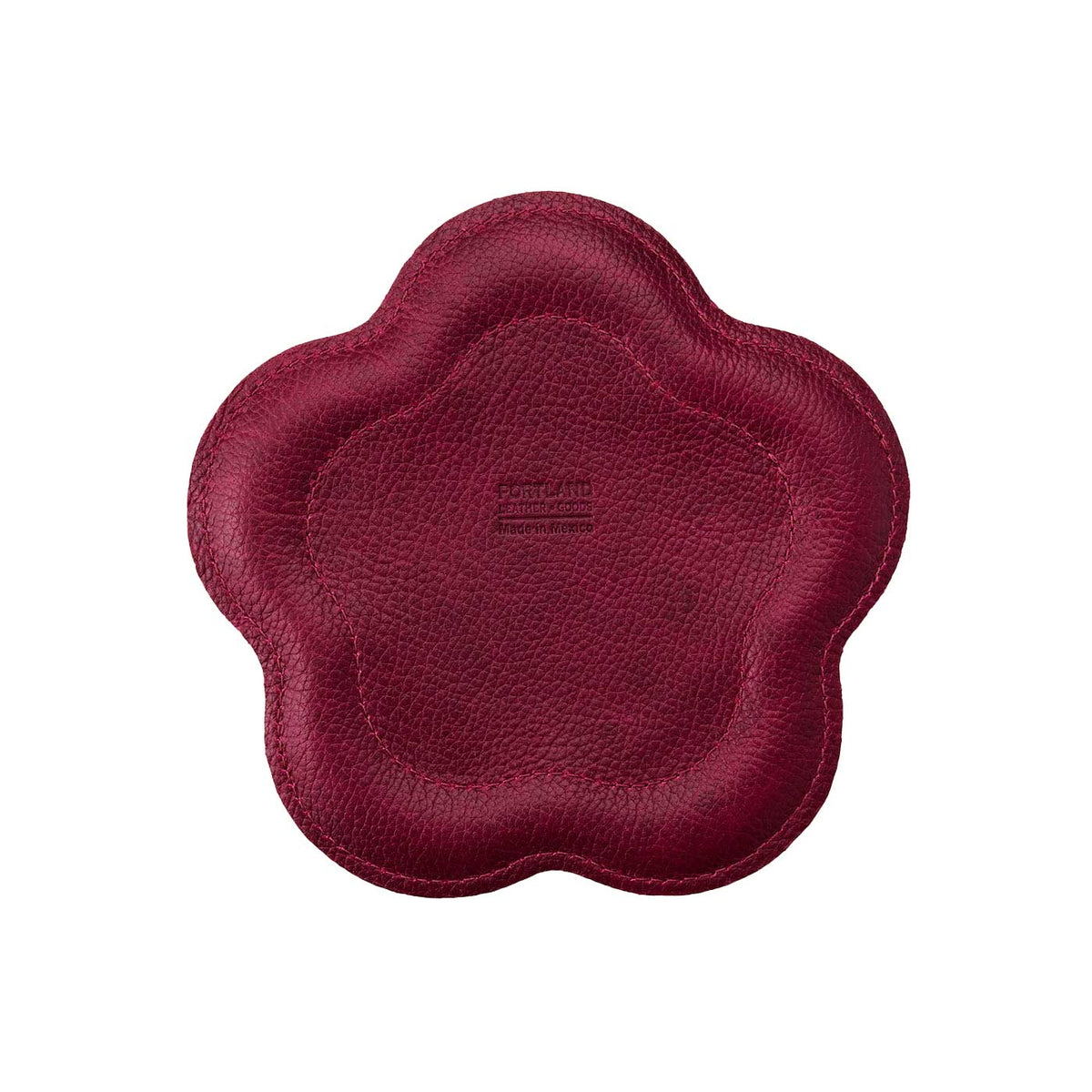 Orchid | Floral shaped leather tray with stuffed edges