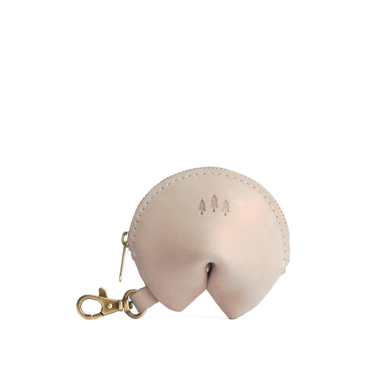 All Color: Dragon Bone | Leather fortune cookie shaped keychain pouch