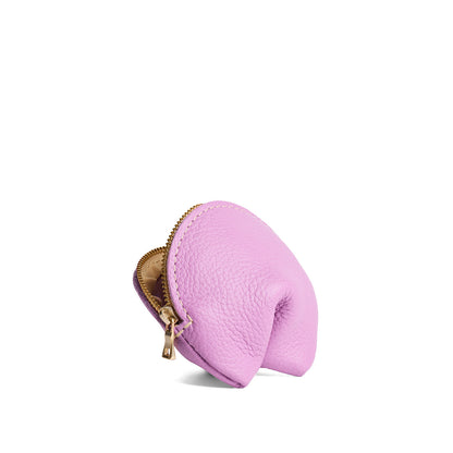 Calla Lily | Leather fortune cookie shaped pouch