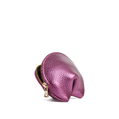 Ultra Violet | Leather fortune cookie shaped pouch