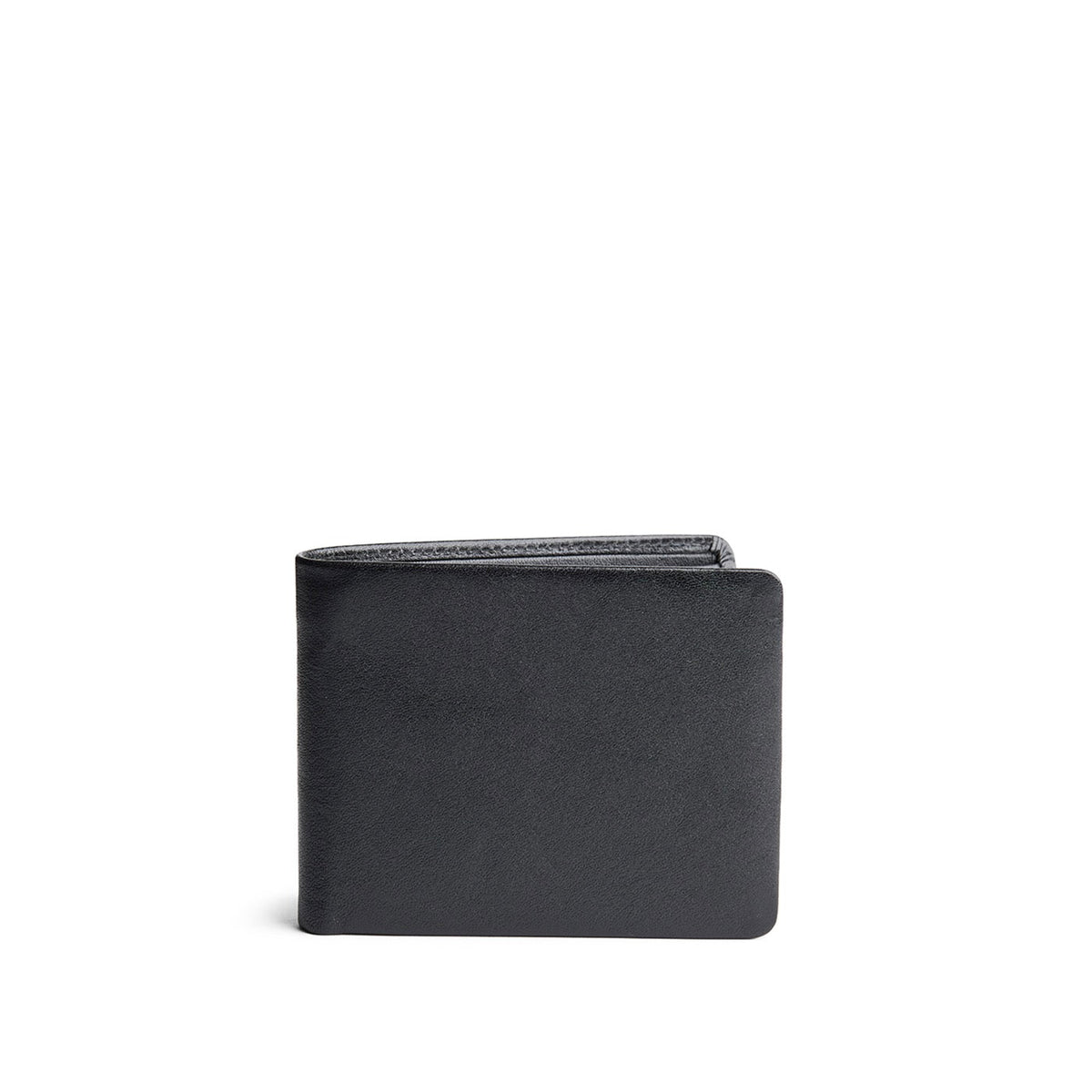 Black Rock | Bifold leather wallet with clean profile and minimalistic stitching details