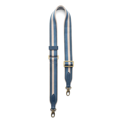 Ocean Cove | Strap with stripe pattern and brass-toned hardware