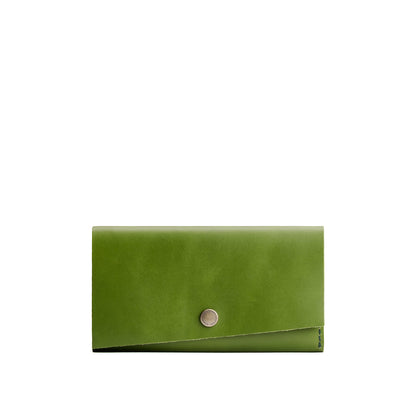 Green Apple | Leather wallet with snap closure