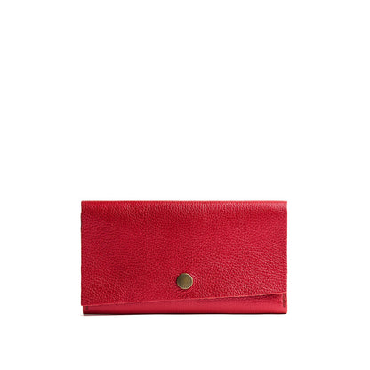 Reba Red | Leather wallet with snap closure