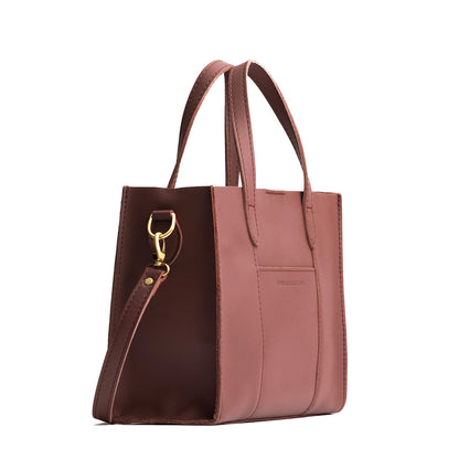 Sunkissed | Structured mid-size tote bag with overlapping panels and crossbody strap