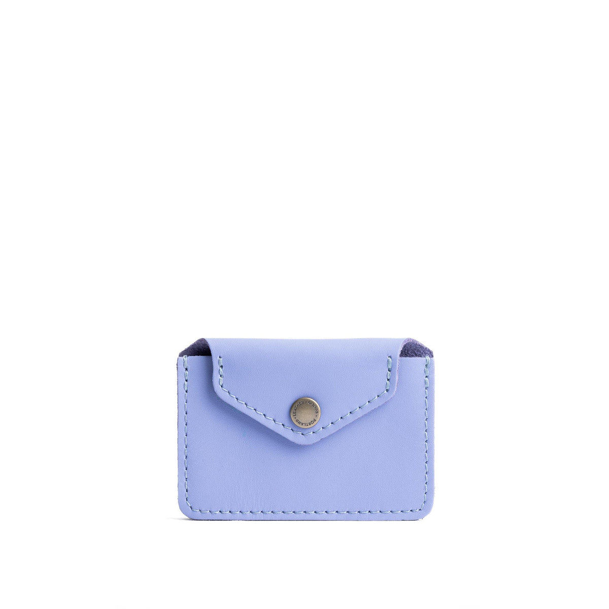 Jacaranda | Small leather wallet with snap closure