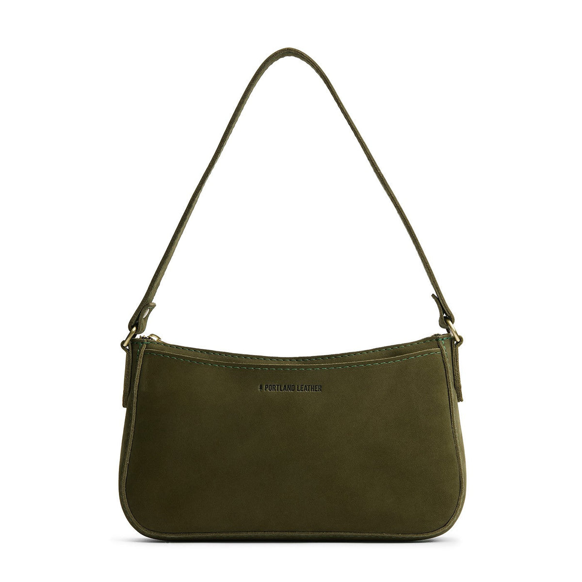 Verdant*Small | Large bean shaped shoulder bag with a zipper closure