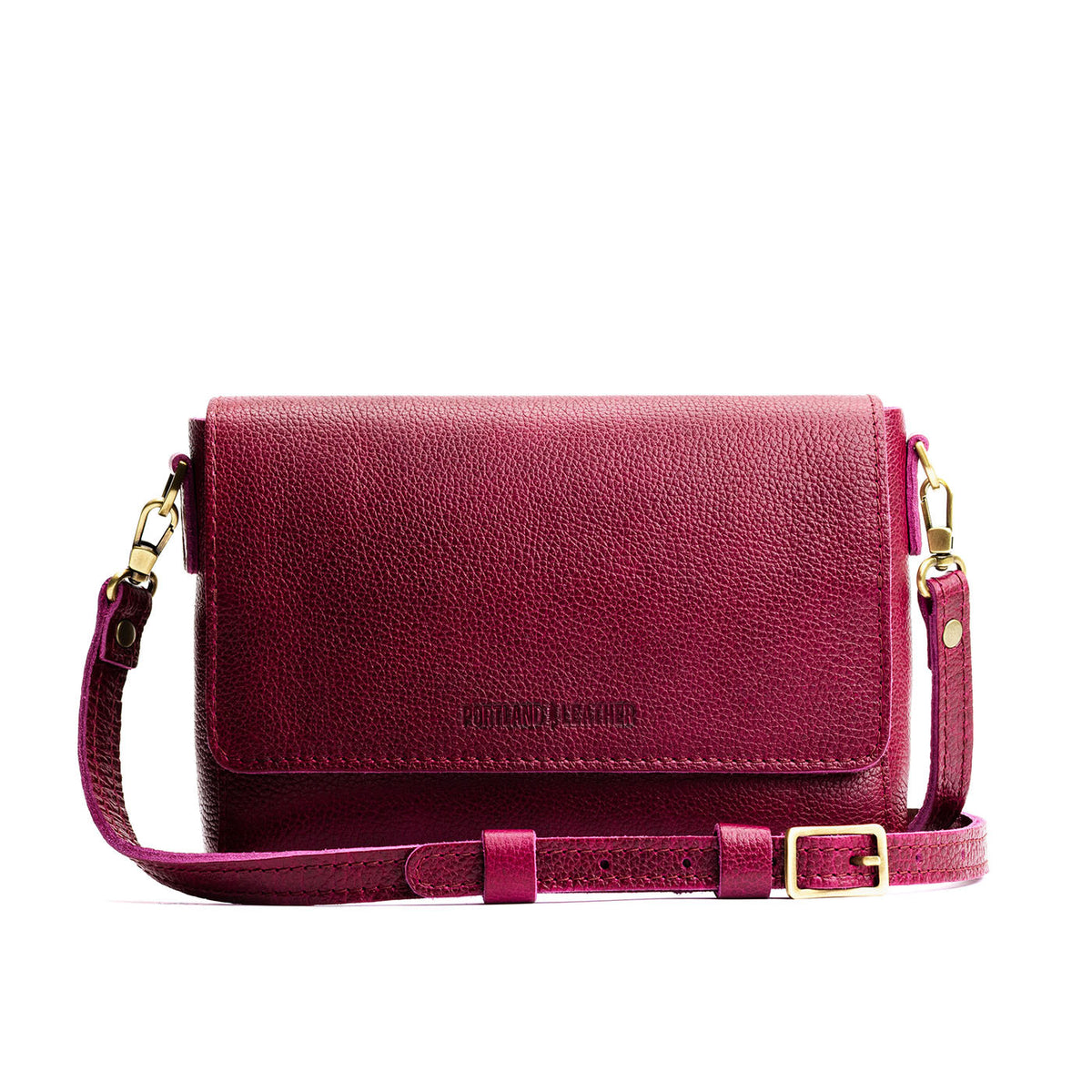 Orchid*Medium | Small Leather Crossbody Bag with Magnetic Messenger Bag Closure