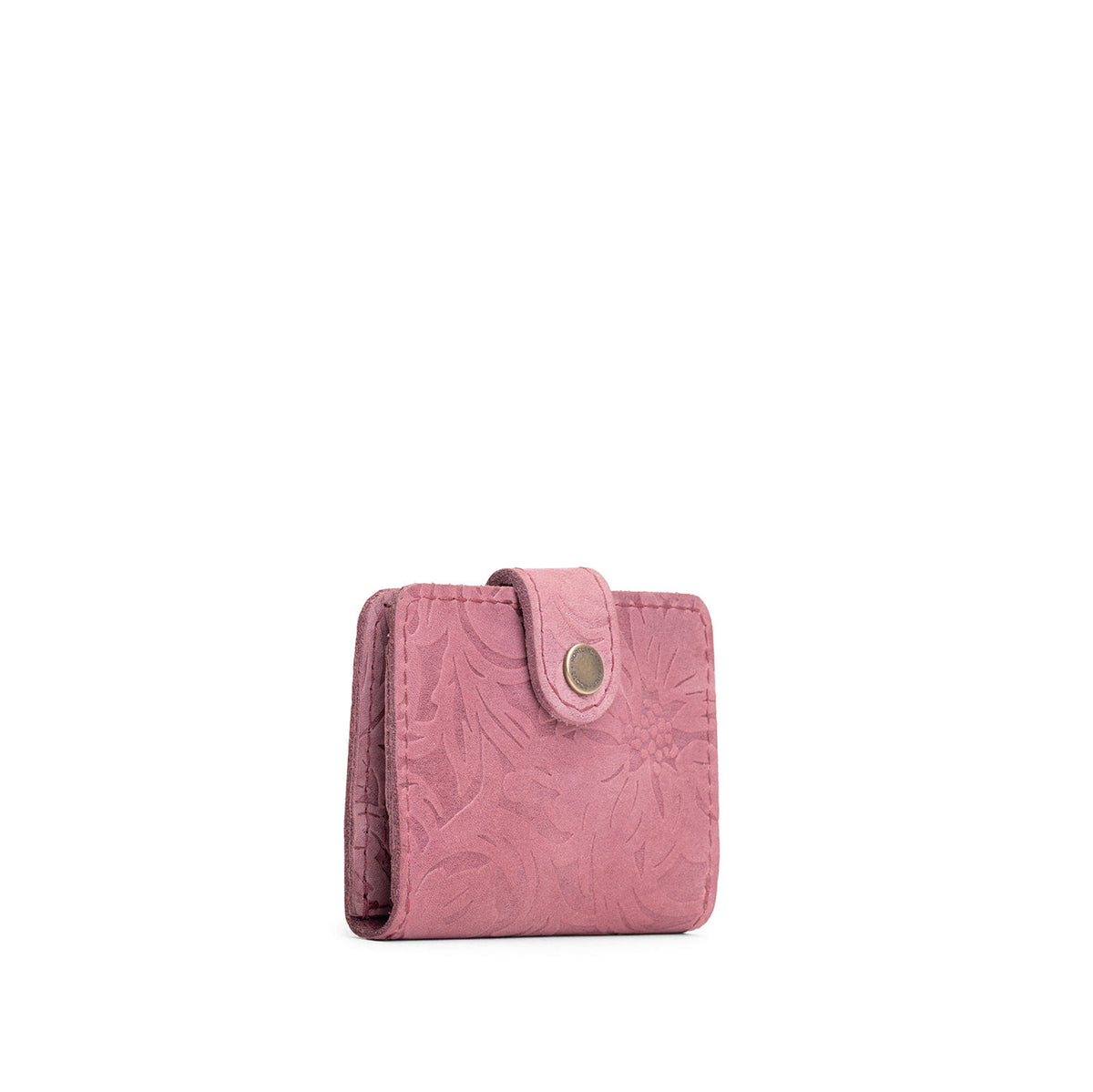 Hollyhock | Small leather wallet with snap closed