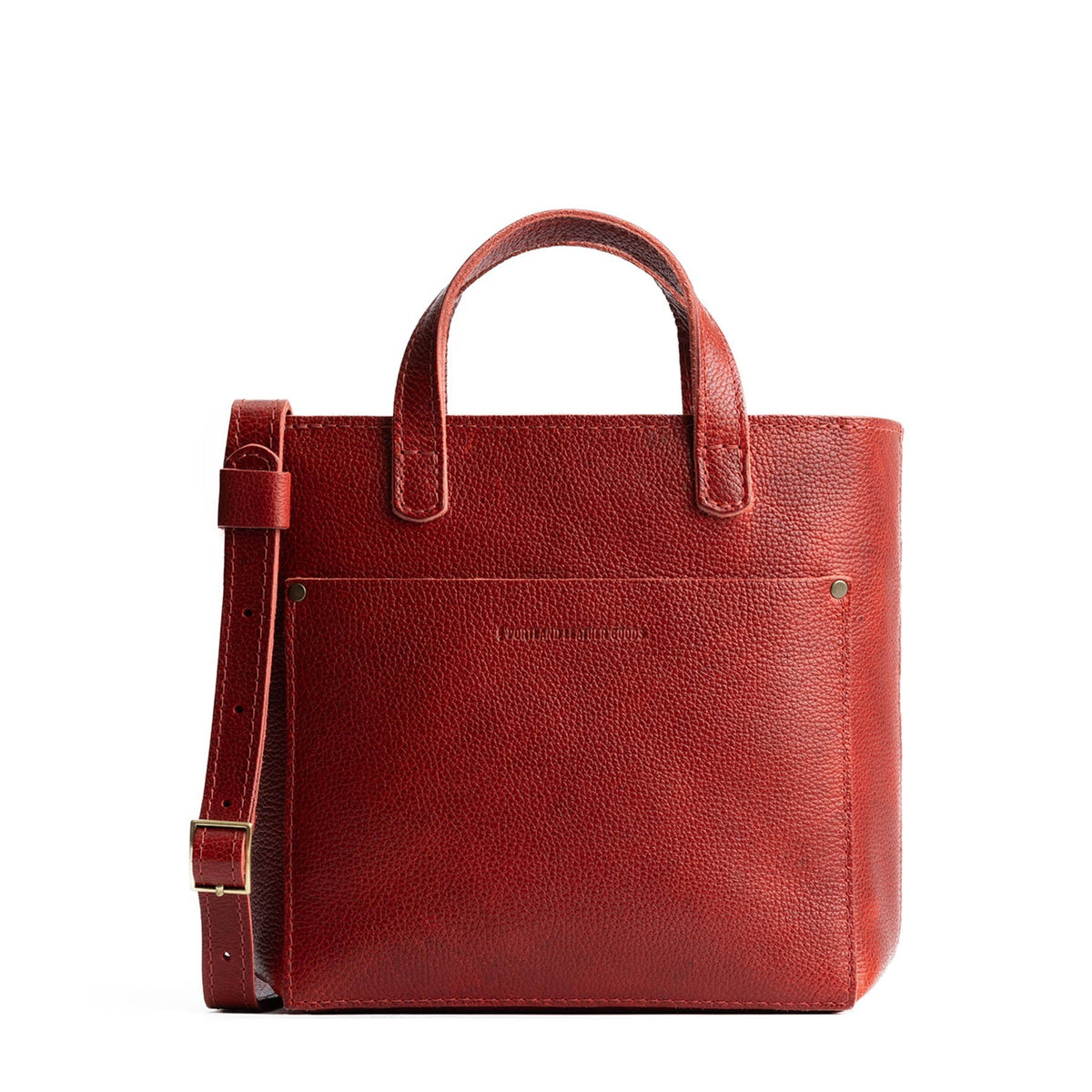 Chili Red*Zipper | Crossbody tote bag with zipper closure and front pocket
