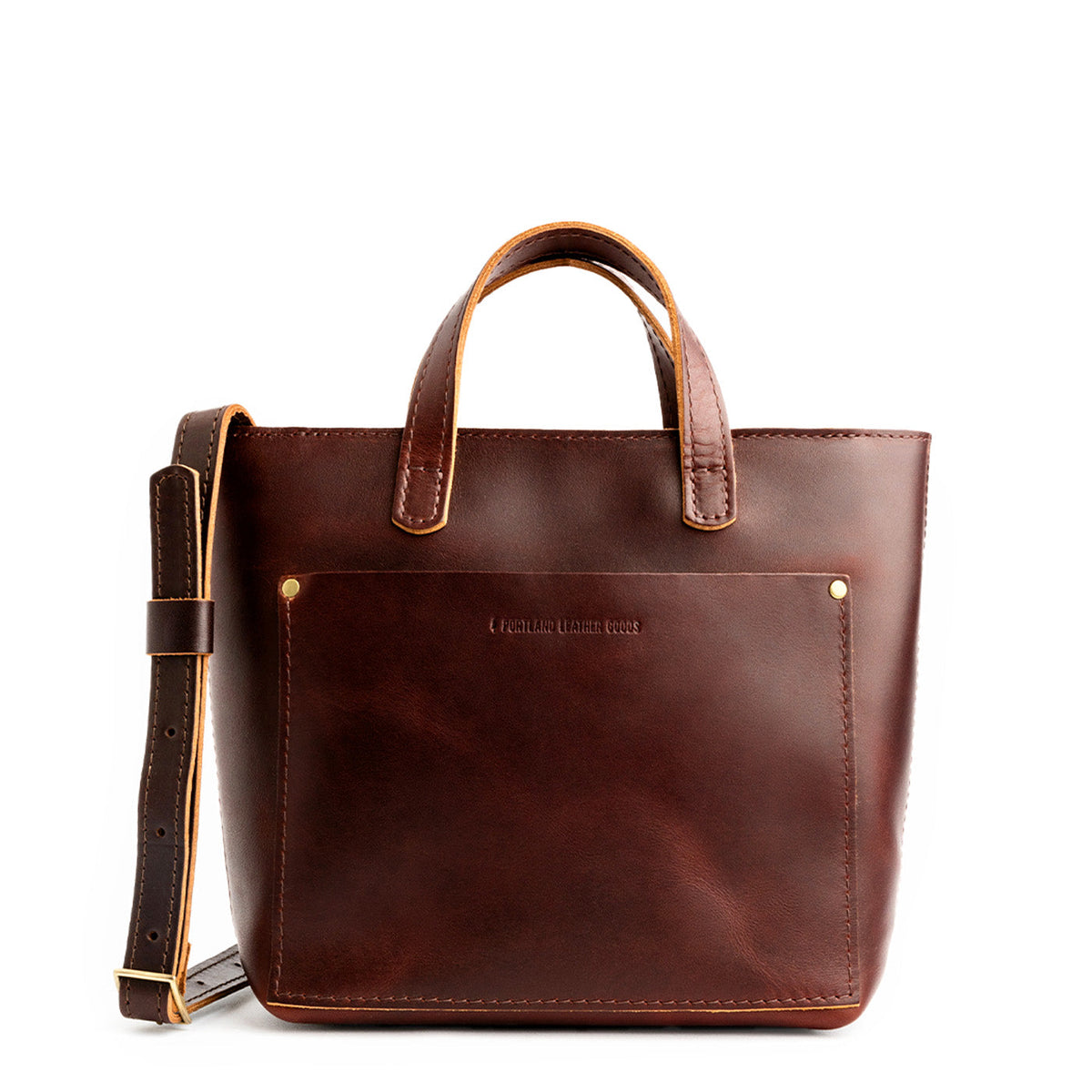 Cognac*Zipper | Crossbody tote bag with zipper closure and front pocket